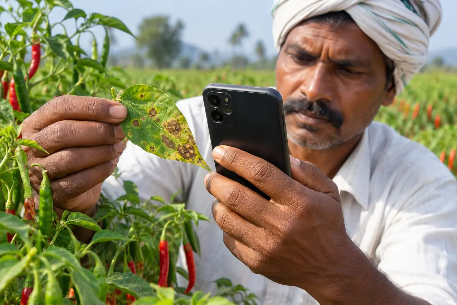 Smartphone Camera Leaf Fungal Blight Diagnosis