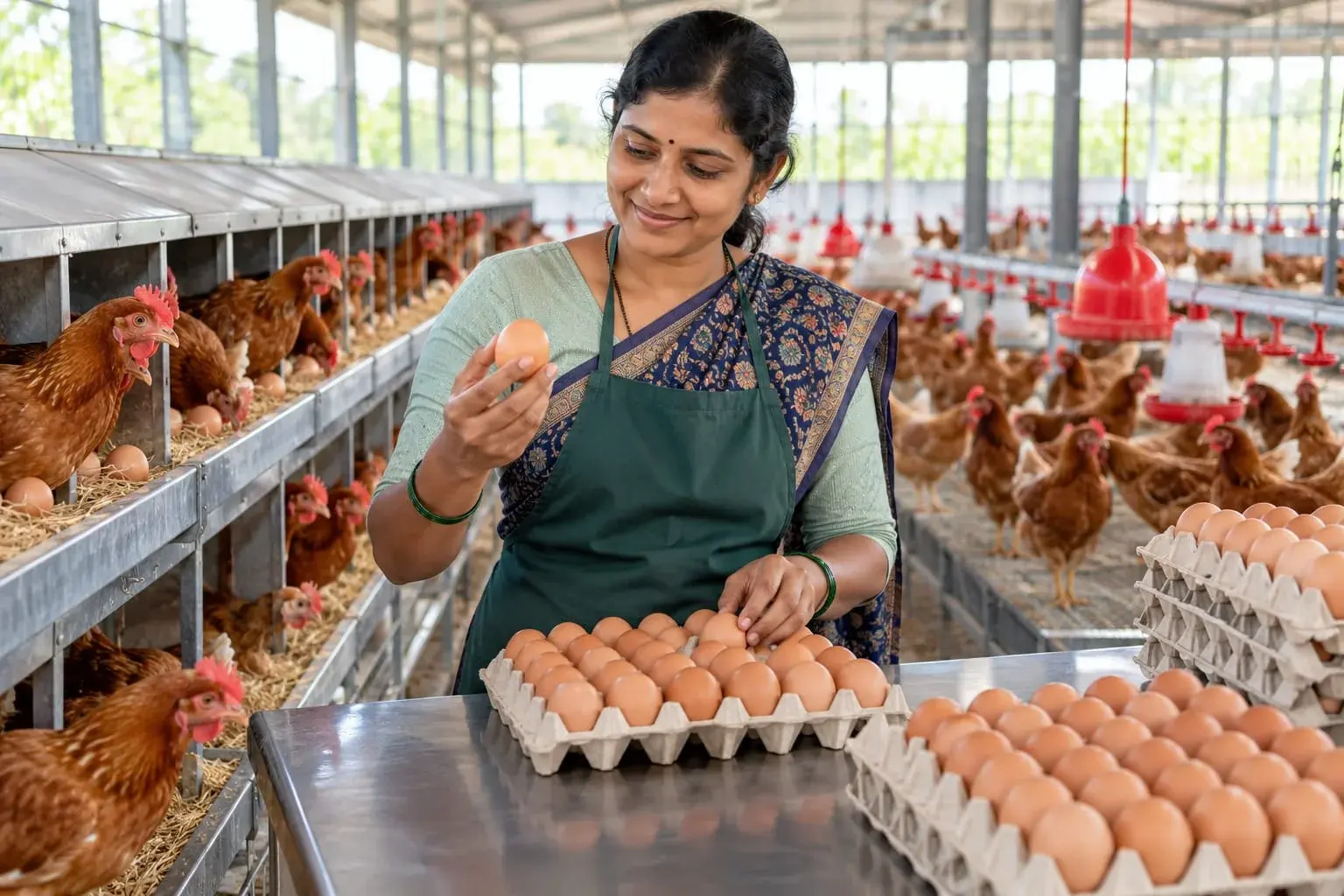 Layer Barn Collection & Crate Grading